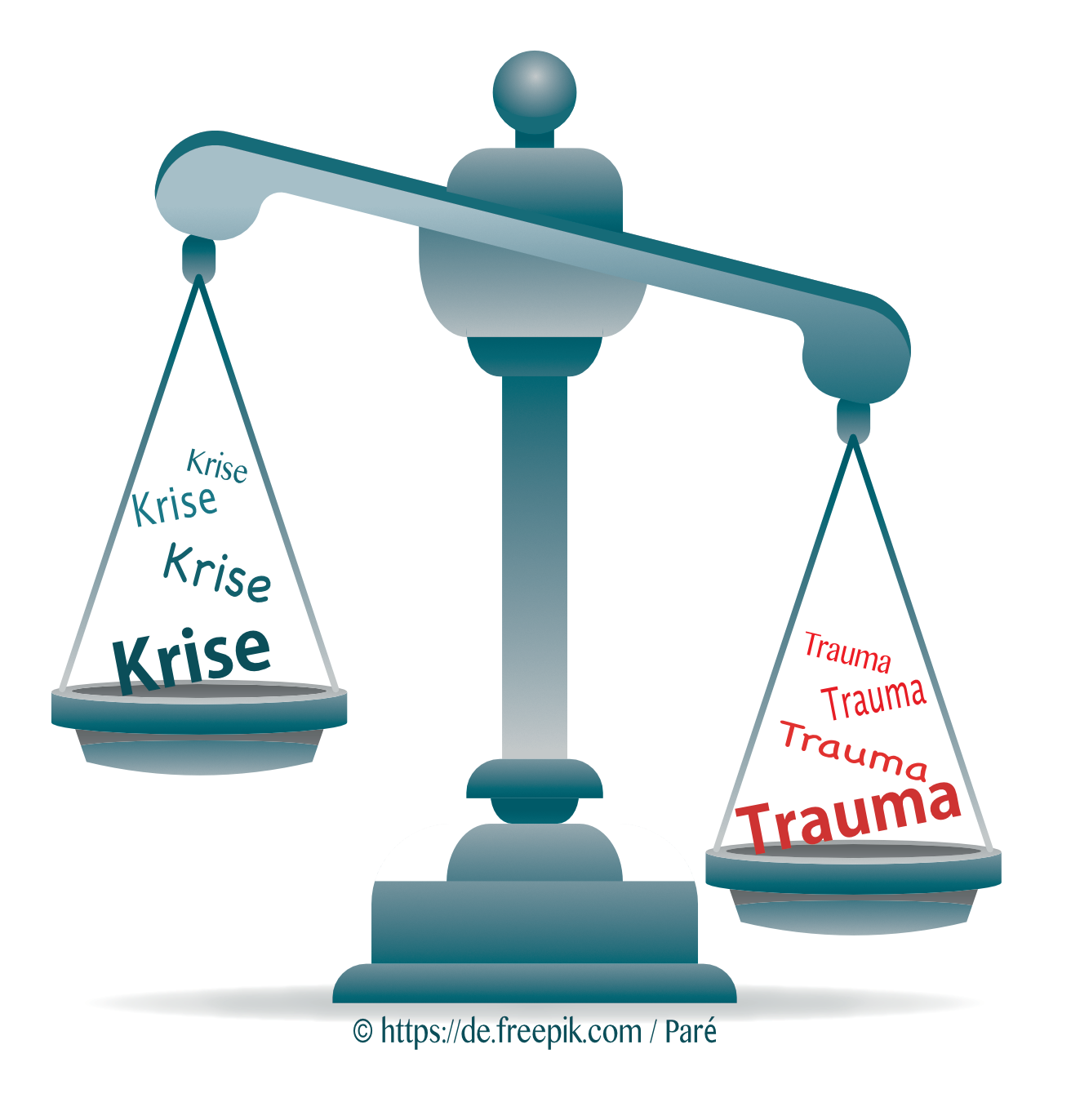 Waage aus dem Gleichgewicht Krise und Trauma-©PARE